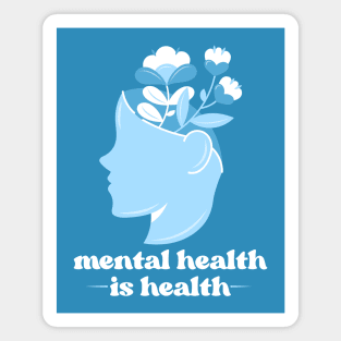 Mental Health Is Health Floral Head Magnet